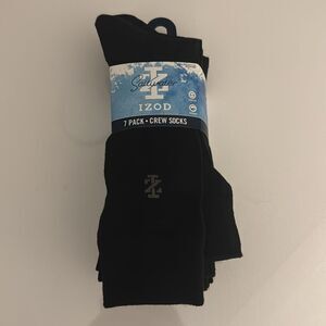 Black Dress Socks Mens 7 Pack Izod